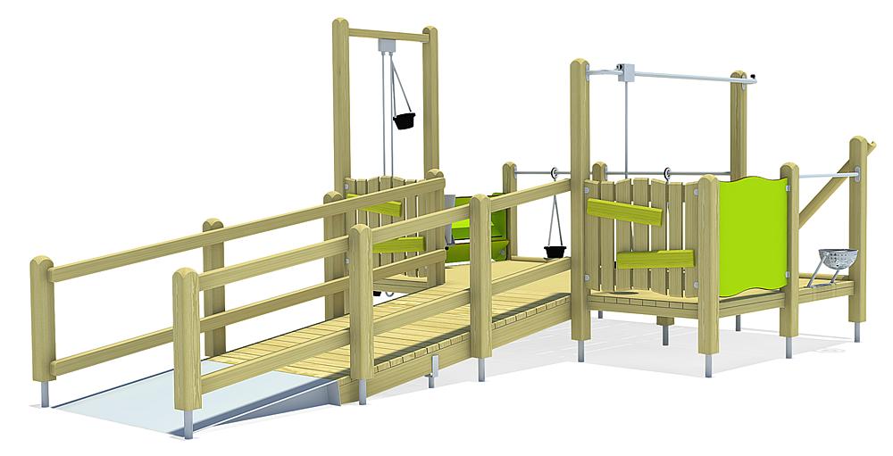Accessible play equipment - sand and mud play area by eibe